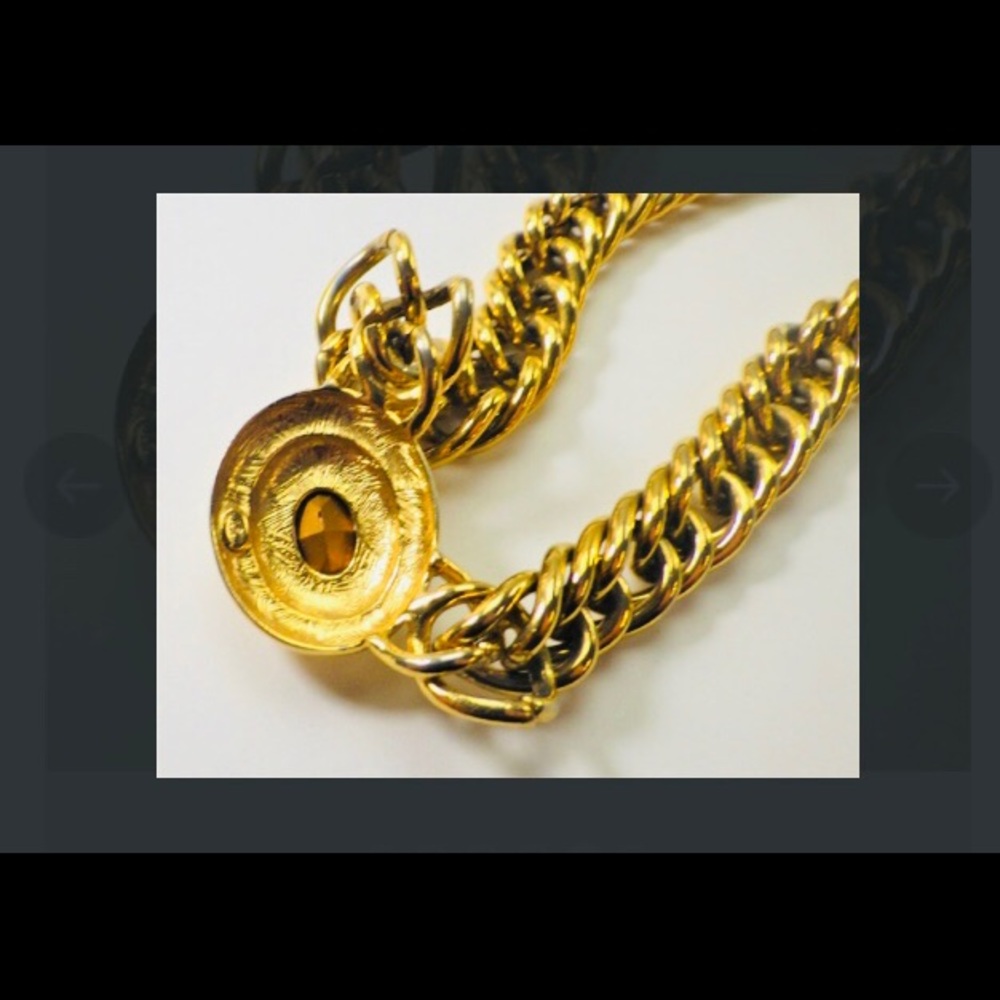 Givenchy Red and Gold Collar Necklace - Picture 6 of 8